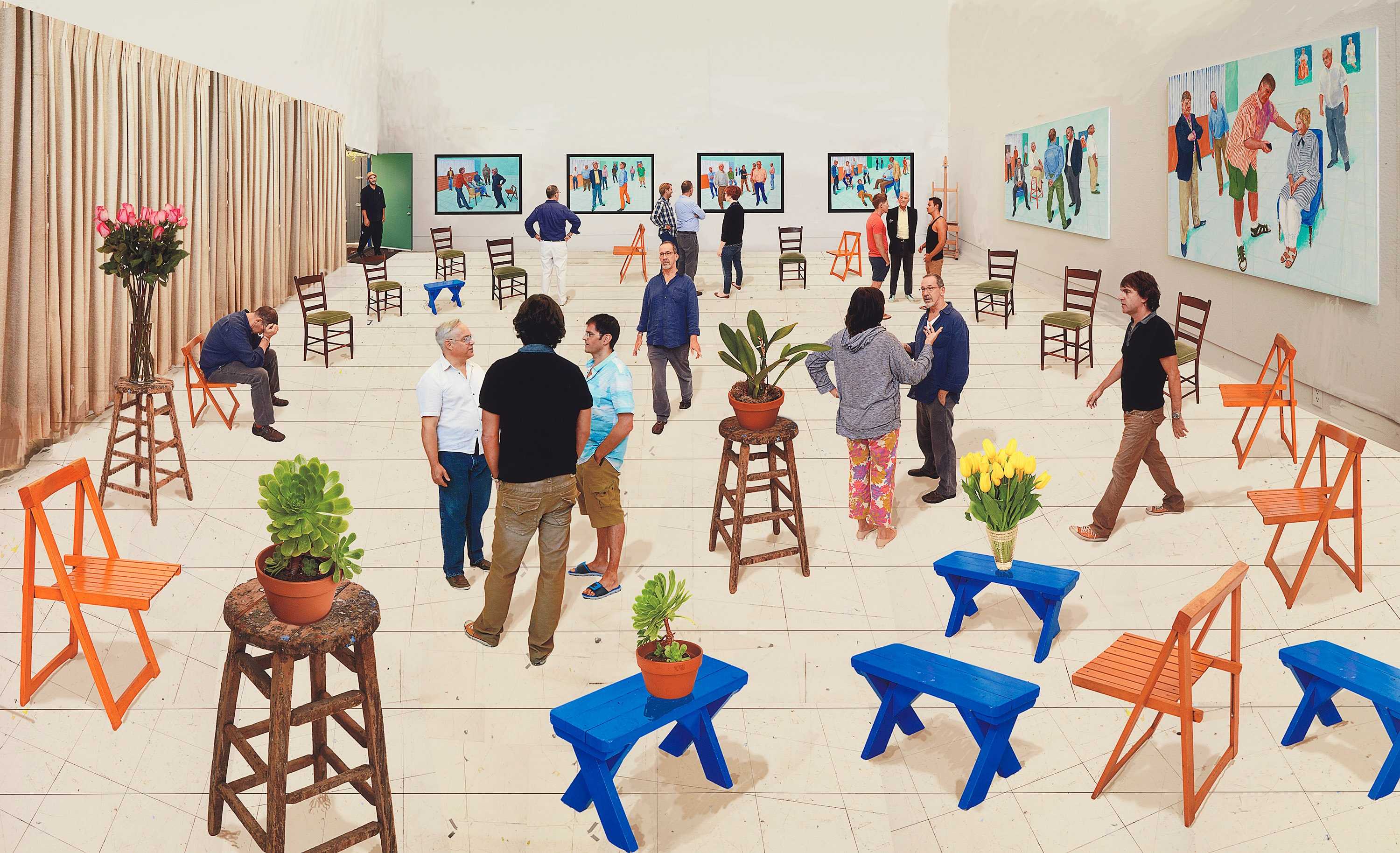 David Hockney's 4 Blue Stools (2014)