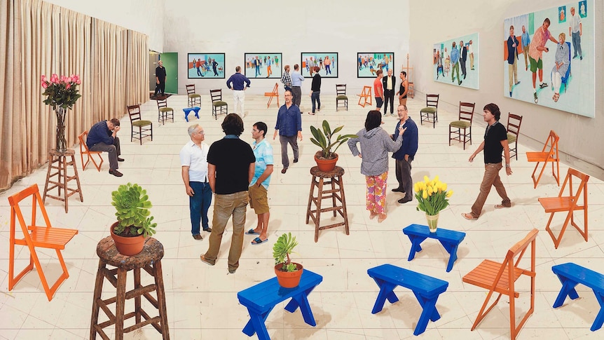 David Hockney's 4 Blue Stools (2014)
