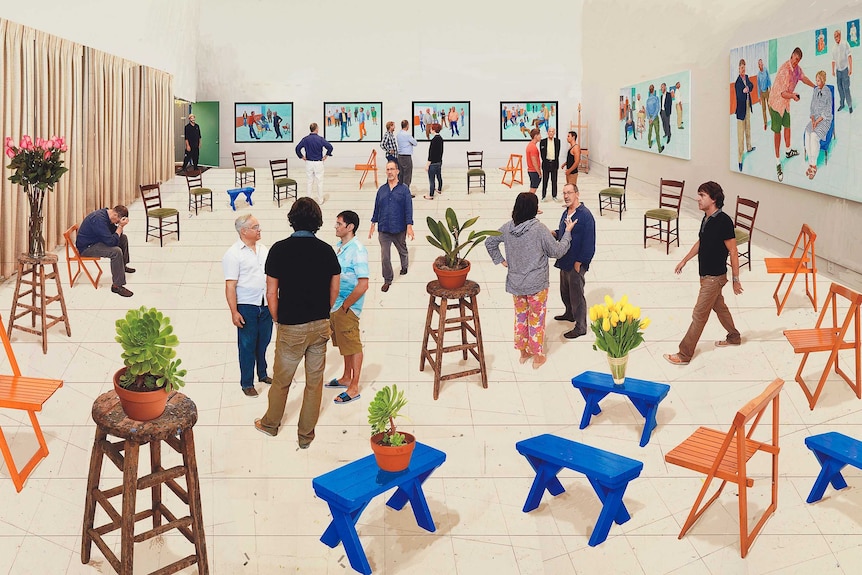 David Hockney's 4 Blue Stools (2014)
