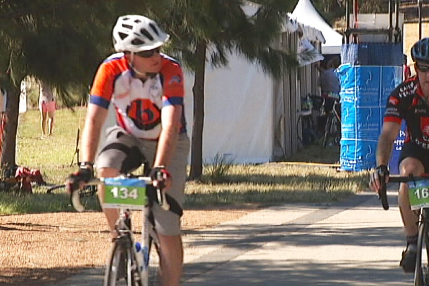 AFP Commissioner Andrew Colvin taking part in the Leukaemia Foundation's LifeCycle Ride.