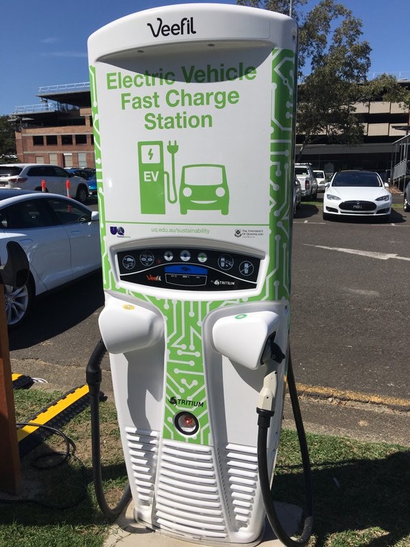 UQ launches first solar powered electric car fast charger
