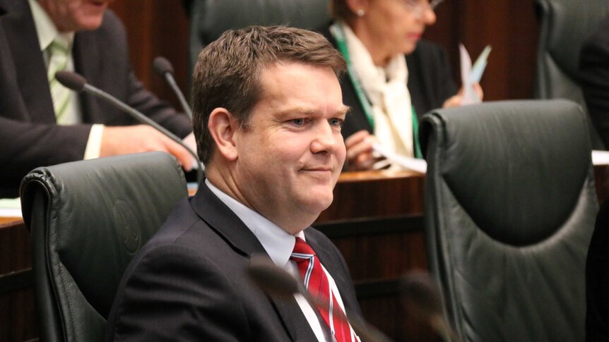 Tasmanian Parks Minister Matthew Groom in Parliament.