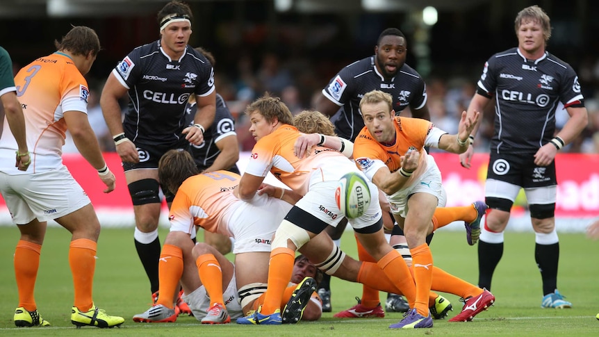 The Cheetahs' Sarel Pretorius in action against the Sharks at Kings Park on February 14, 2015.