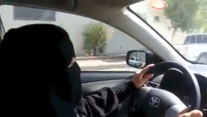 Saudi woman driving as part of protest