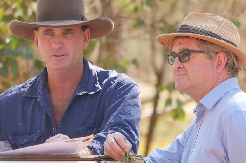 John Connor from industry group the Carbon Market Institute on a farm in western NSW