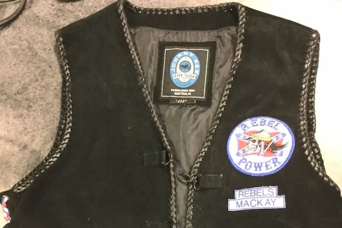 A black jacket with a badge that says Rebels on the left