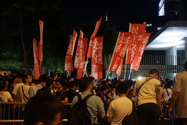 香港市民举行示威争取普选。