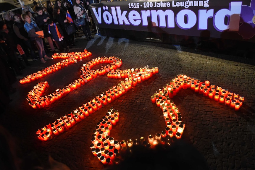 A vigil for Armenians killed by Ottoman forces is held in Berlin