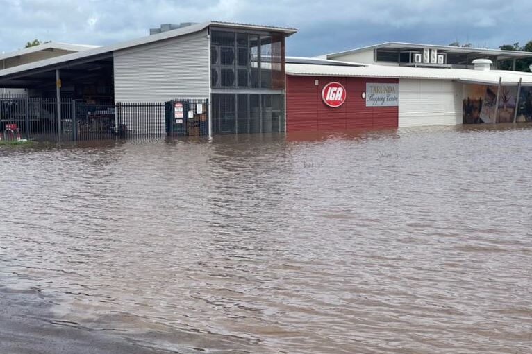 An IGA flooded with water