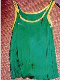 A singlet found at the scene of a sexual attack.