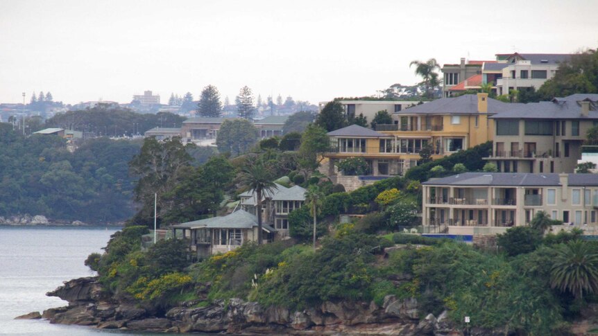 Luxury houses at Mosman on Sydney Harbour.
