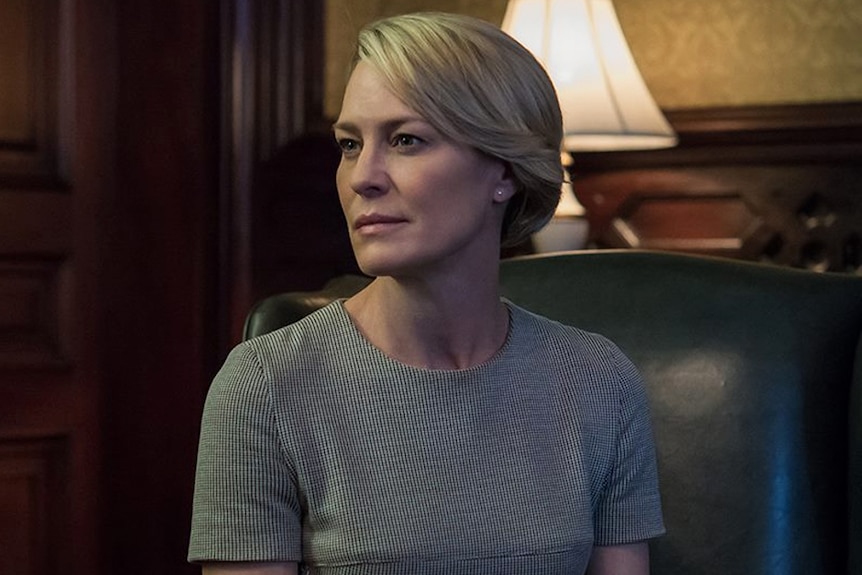 The actor Robin Wright as Claire Underwood in Netflix series House of Cards.