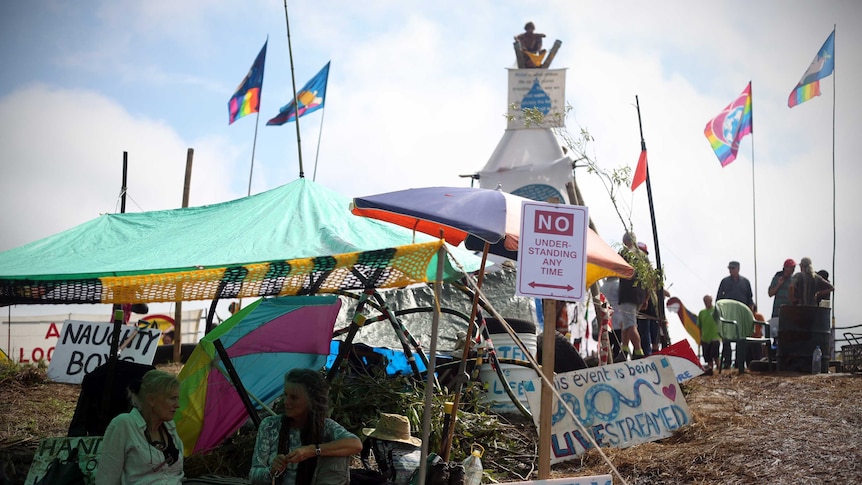 Bentley gas protest site