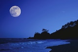 Full moon and high tide