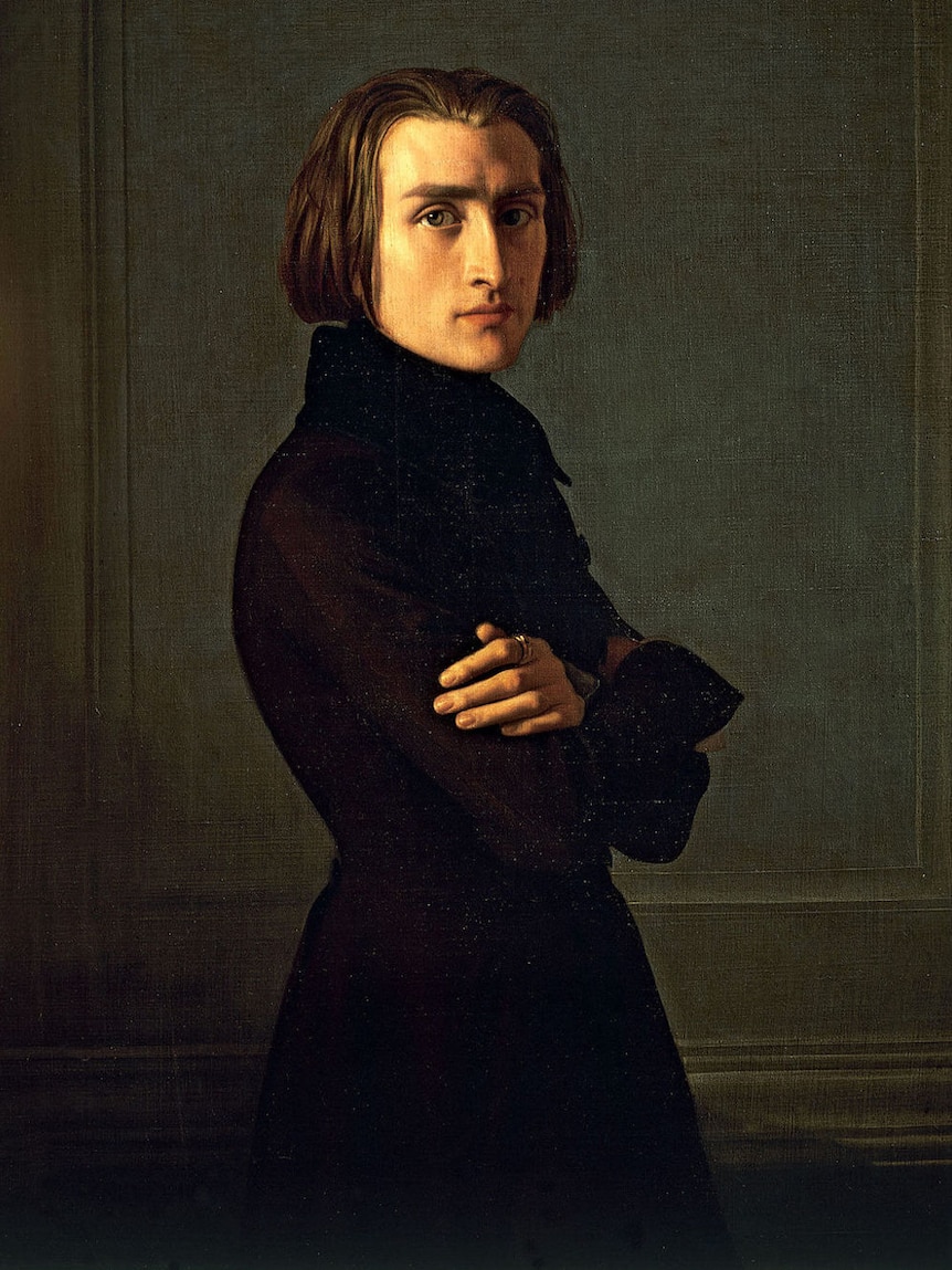 Portrait of the young Franz Liszt (1811-1886).