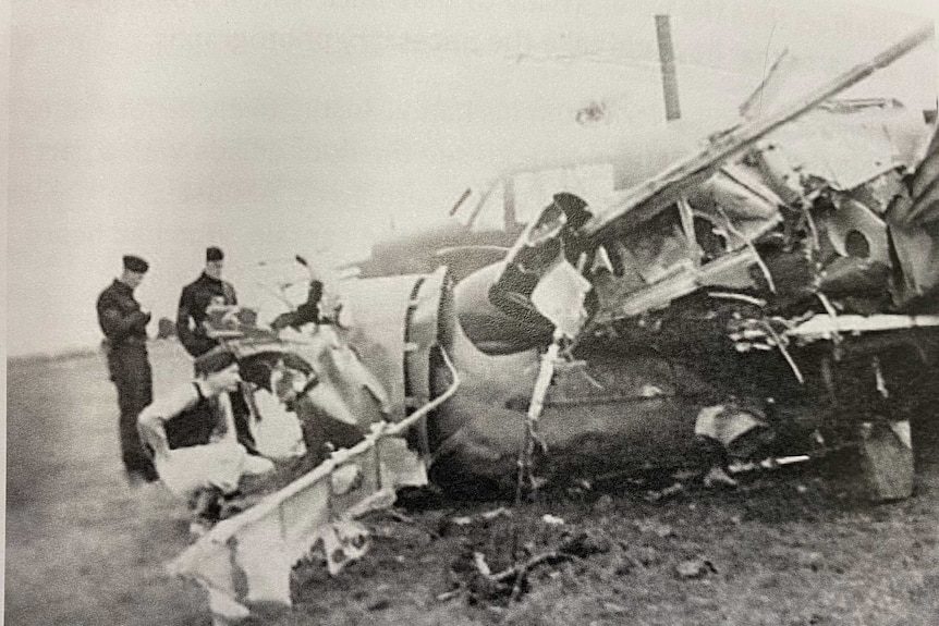 Dennis Moule survived the crash of this Beaufort bomber during his time at Richmond Airbase.