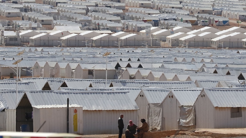 The Azraq camp for Syrian refugees in Jordan, January 2016