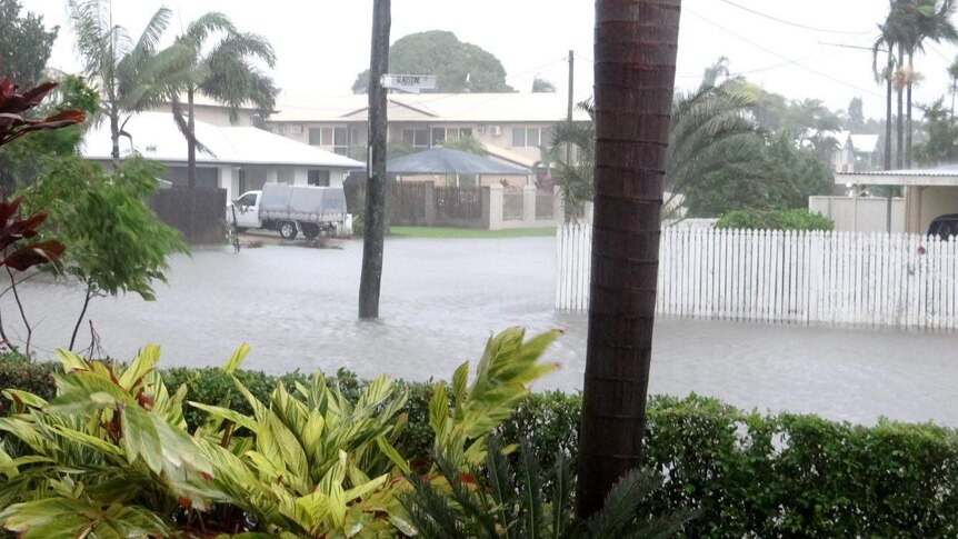 Flooding at Pimlico in Townsville following Cyclone Ita.