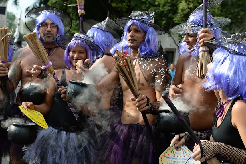 Revellers take part in Rio's annual Carnival