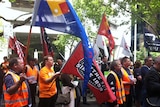 Auto parts workers protest against Holden closure