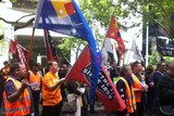 Auto parts workers protest against Holden closure