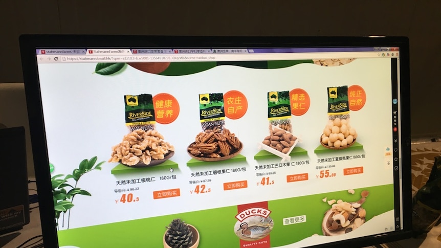 Raw packaged nuts manufactured in Australia will now be available to Chinese consumers via the new eCommerce site.
