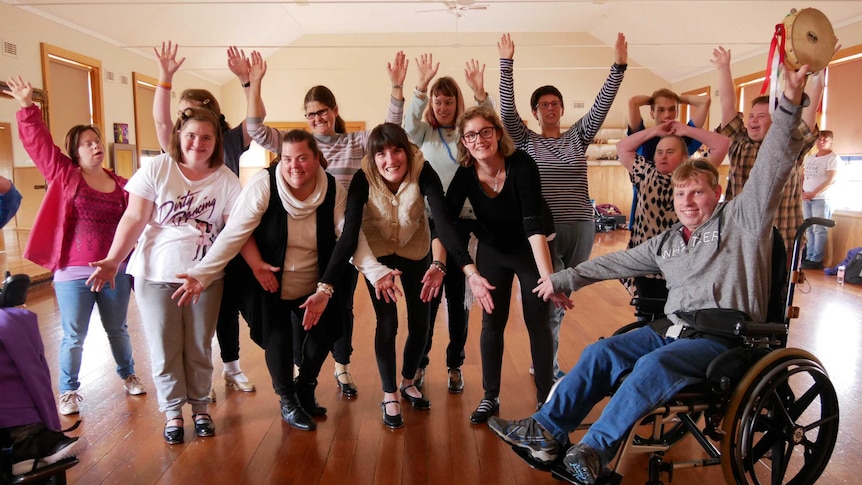 A dance class at the New Horizons Club in Launceston