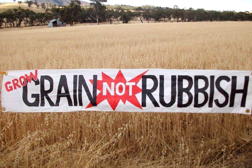 York grow grain not rubbish sign