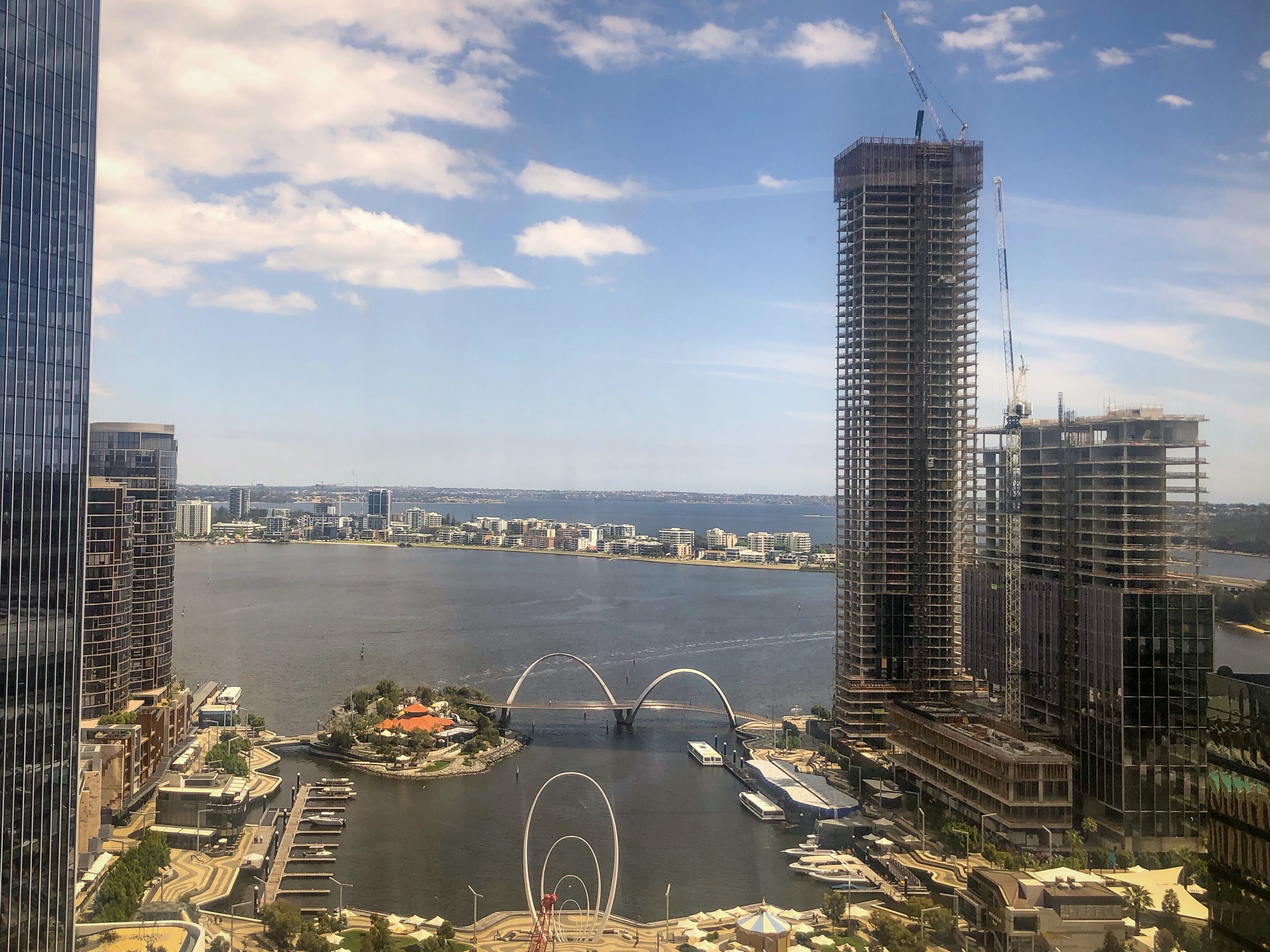 The 52-storey EQ West tower under construction at Elizabeth Quay