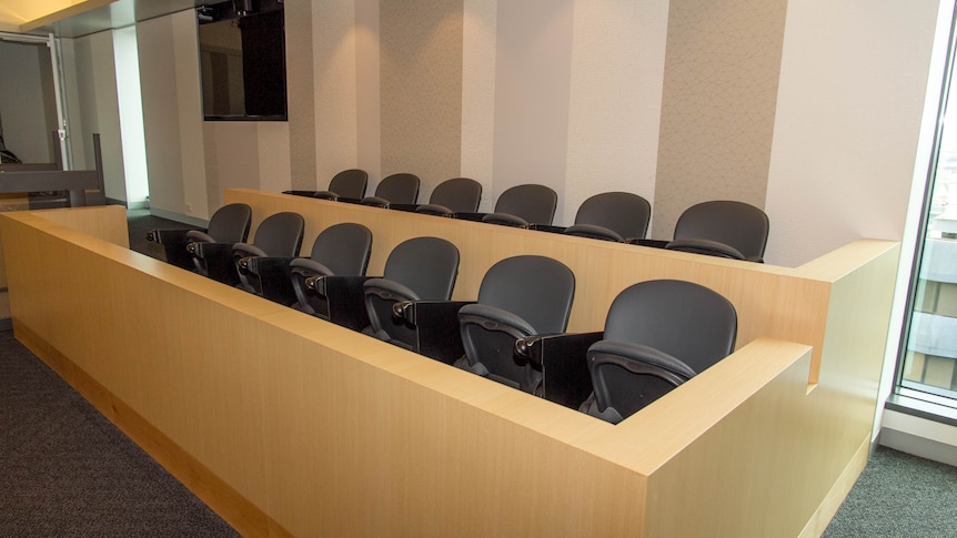 Newcastle Court jury bench.