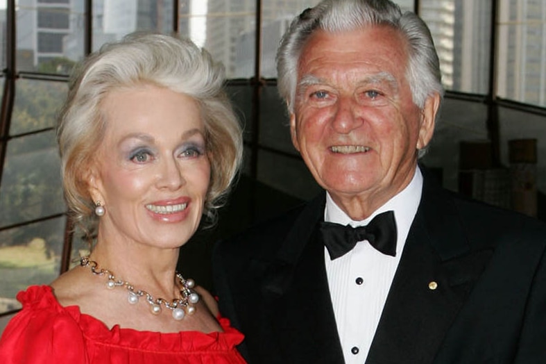 Bob Hawke with his wife Blanche d'Alpuget.