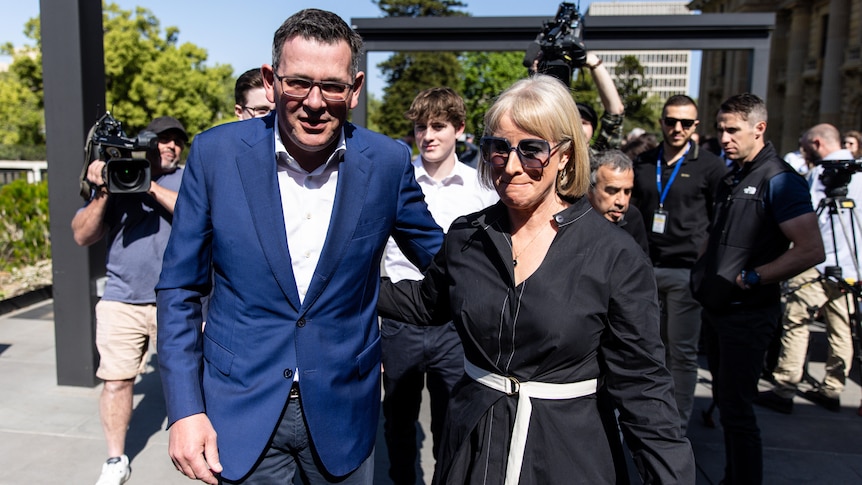 Daniel Andrews with his wife Cath.