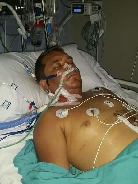 Matthew Whitby in hospital