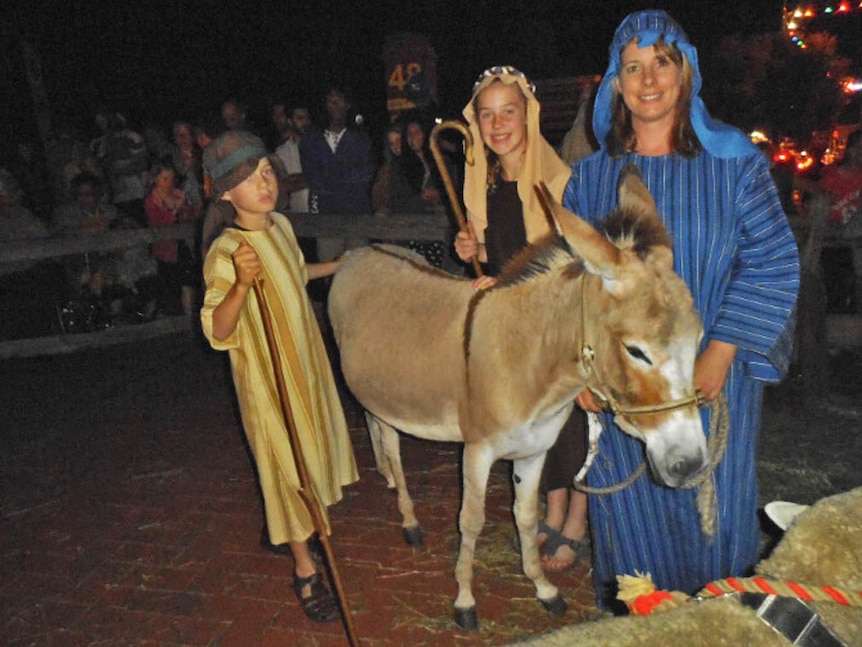 Locals recreate the nativity in live performances