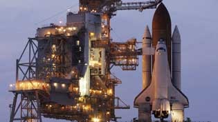 Set for launch: space shuttle Discovery.
