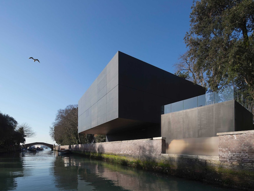 Australian Pavilion juts out over the water in Venice.