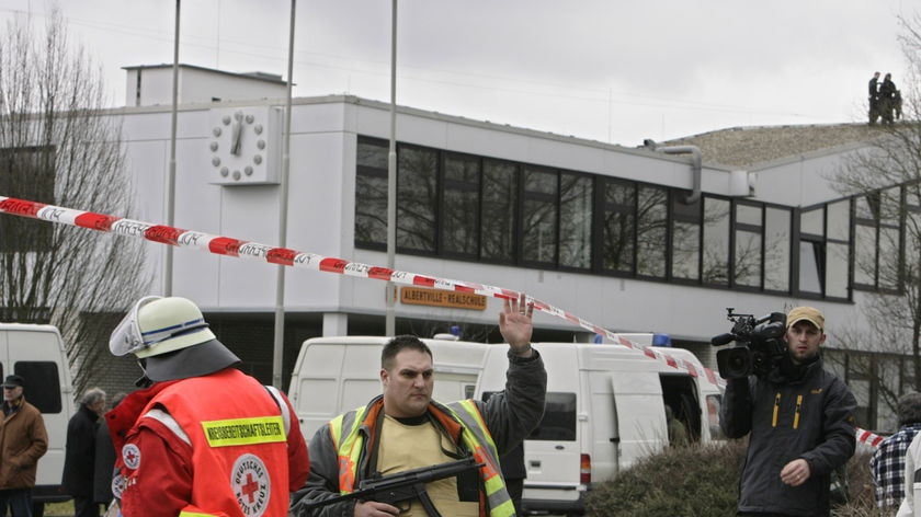 Police outside of German school shooting