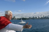 The Pope cruises on Sydney Harbour