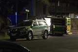 Two ambulances outside a house