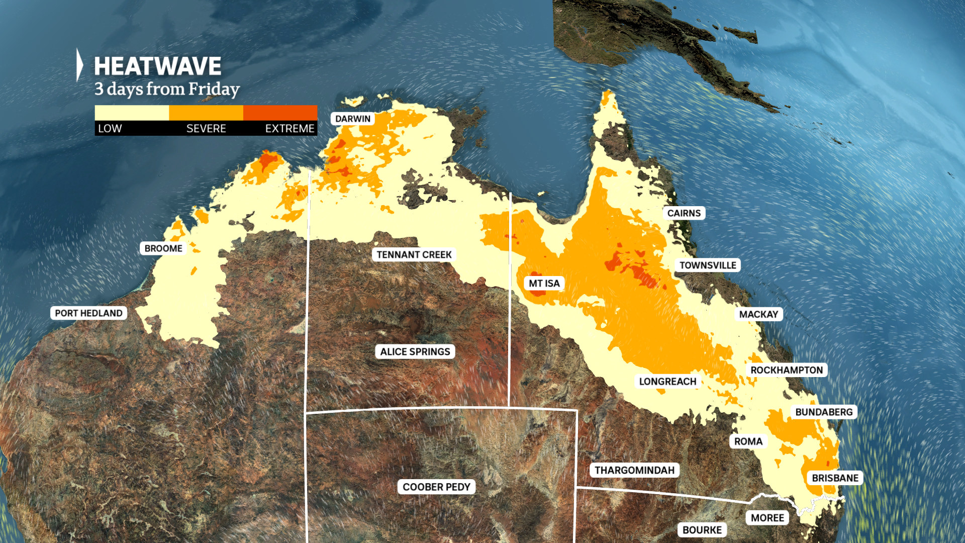 A map of northern australia