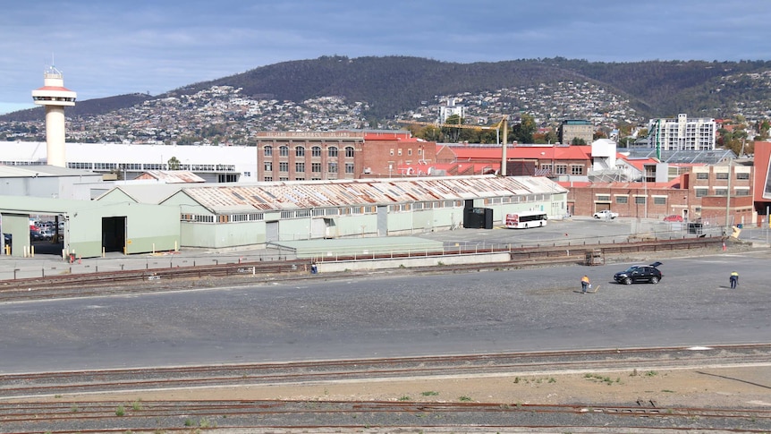 Macquarie Point on Hobart waterfront