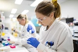 A young woman in a lab