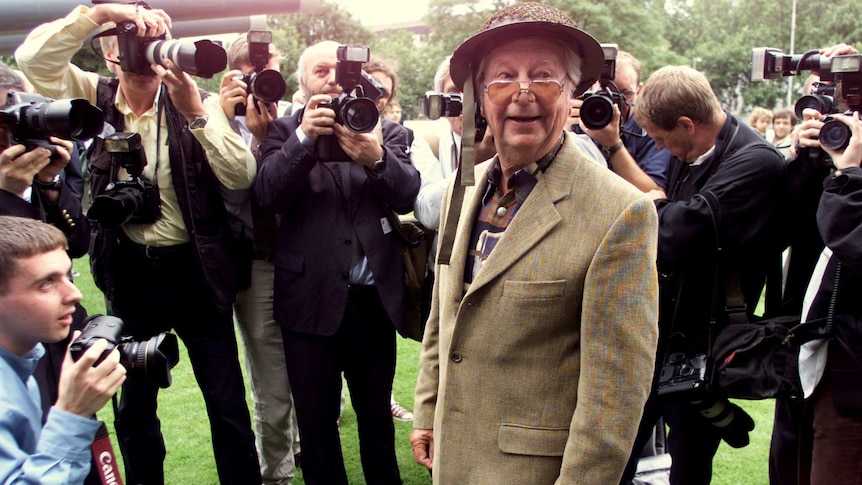 Dad's Army star Clive Dunn at the Imperial War Museum in London.