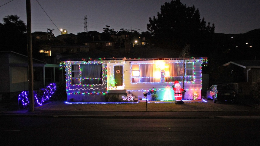 House on Barossa Road with Christmas lights