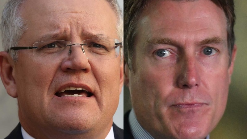 Composite photo of Scott Morrison and Christian Porter