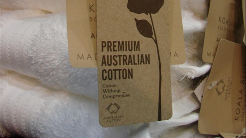The towels have never left Australian shores and are made from cotton grown in Queensland.