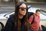 Rebecca Hannibal arrives at Downing Centre court in Sydney
