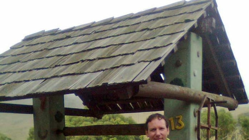 The Fairy Park manager Garry Mayer and daughter Natalie at the scene of the crime.