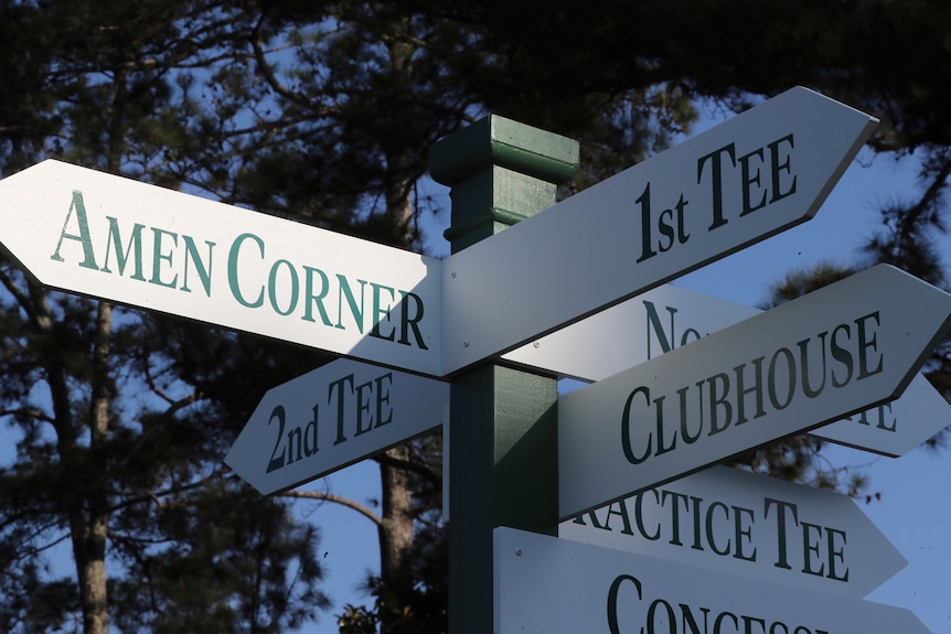 Signs point to Amen Corner and the first tee at Augusta National (2)