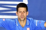 Novak Djokovic of Serbia celebrates his win against Stan Wawrinka